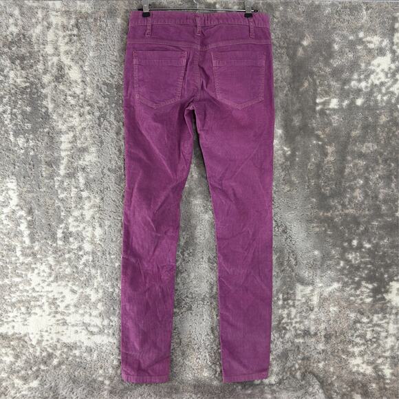 New Free People Sz 27 Corduroy Jean Purple Hot Rose Button Zip Straight Leg Pant - Picture 3 of 12